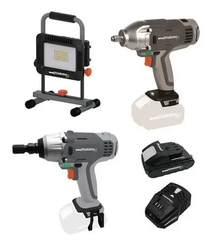 Llave Impacto + Atornillador + Reflector C/bat Y Carg Gratis