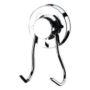 Percha Doble Para Baño O Cocina Con Ventosa Cromada