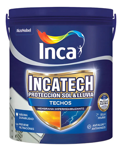 Membrana Liquida Inca Incatech Teja Impermeabilizante 4kg
