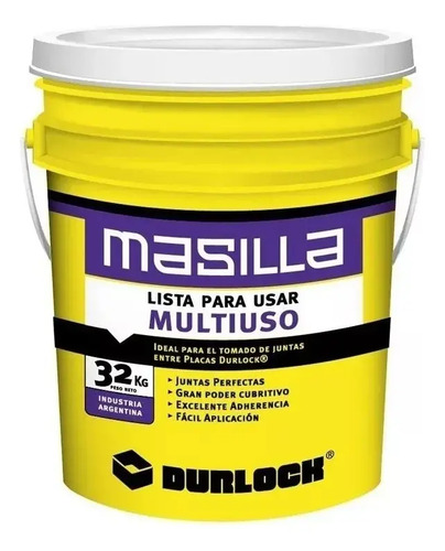 Masilla Para Placa Yeso Durlock Balde 32 Kg Ferreteria Maria