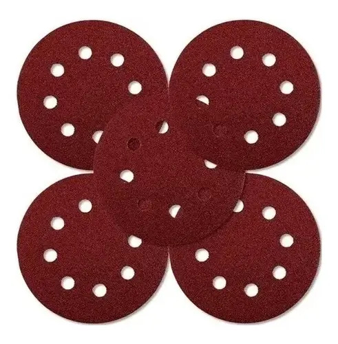 Set 5 Lijas Discos 5 120 Mm Total 3 X Gr80 - 2 X Gr 120 - Imagen 2