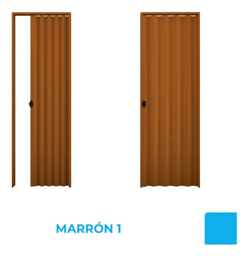 Puerta Plegable De Pvc Plasbil Color Marron 70x210cm - Imagen 2