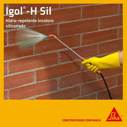 Impermeabilizante Ladrillos Incoloro Igol-h-sil 5 Lt. Sika - Imagen 3