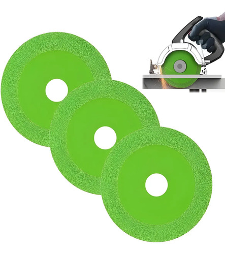 Set De 3 Disco De Corte Ultra Fino De Vidrio 100mm Maria