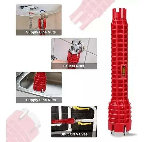 Llave Para Sanitario 8 En 1 Con Nivelador - Maria - Imagen 3