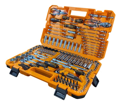 Set Kit 156 Herramientas Maletin Ingco Cromo Vanadio Racing - Imagen 2