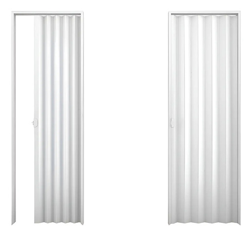 Puerta Plegable De Pvc Plasbil Color Blanca 90x210cm
