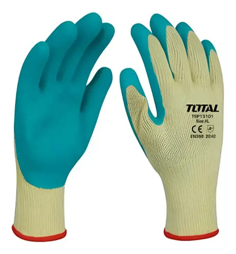 Guantes De Latex Para Cargas Pesadas Talle Xl Total Tsp13102 Turquesa