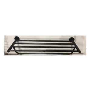 Toallero Repisa Baño 57 Cm Negro - Flowyflex