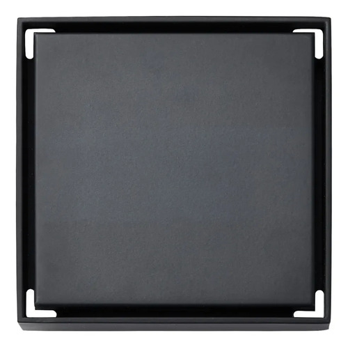 Rejilla Ciega O Para Revestir 10x10 Negro Para Desagüe Baño