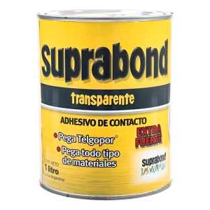 Adhesivo Suprabond Transparente Extra Fuerte En Lata 1 Litro
