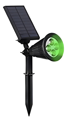 Foco Solar Jardin Exterior Luz Led Verde 2w K37
