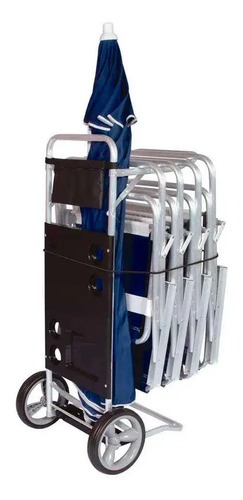 Carrito De Playa De Aluminio Negro De Hasta 15 Kg 002595 Mor - Imagen 7