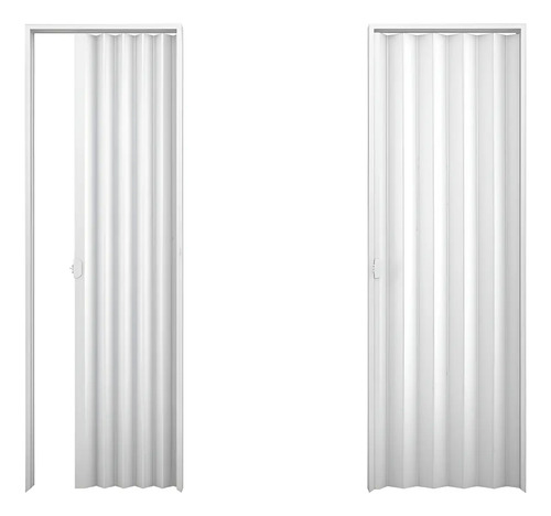 Puerta Plegable De Pvc Plasbil Color Blanca 120x210cm