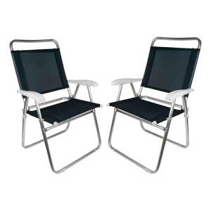 Silla Alta Aluminio Set X2 Playa Reforzada Master Plus Mor