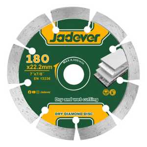 Disco Diamantado Segmentado Seco 180mm 7 Jadever