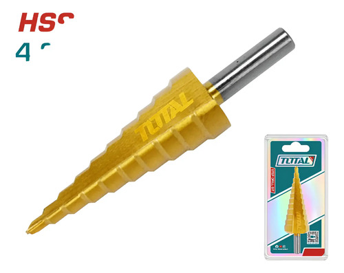 Broca Escalonada 4-22mm Para Metal Hss 4341 Total Tac7542201