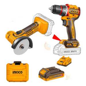 Kit Ingco Ckli20766 Amoladora + Taladro Atornillador