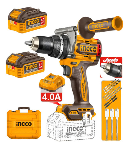 Taladro Ator Percutor 166nm + Acc + Valija Ingco Cidli201668
