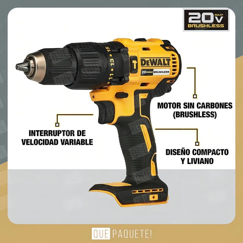 Taladro Atornillador Dewalt Dcd7781d2-b2 20v Max Brushless - Imagen 5