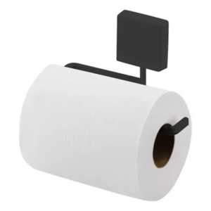 Soporte Metal Para Papel Higiénico Pared Negro Mate