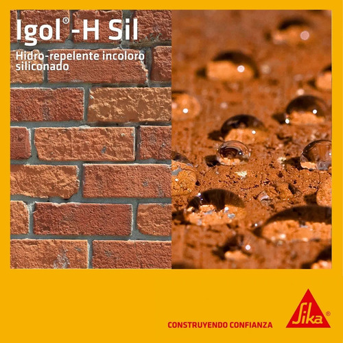Impermeabilizante Ladrillos Incoloro Igol-h-sil 5 Lt. Sika - Imagen 4