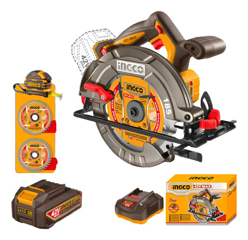 Sierra Circular A Bateria 42v Brushless C/bat 2.5 Ah Ingco