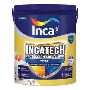 Membrana Líquida Inca 100% Impermeable Blanca 4kg Para Techos Y Frentes Blanco Mate
