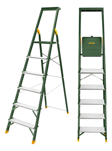Escalera Aluminio 6 Escalones Jadever Jdld1h06 Plateado