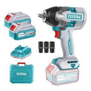 Llave, Pistola De Impacto Inalámbrica Total 20v Industrial - Motor Brushless, Sin Carbones, Encastre 1/2'', Torque 850nm... 50 60hz Turquesa