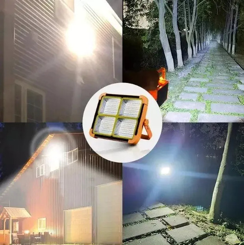 Foco Led Recargable Solar Y Usb 30w 700lm Plastico Maria - Imagen 2