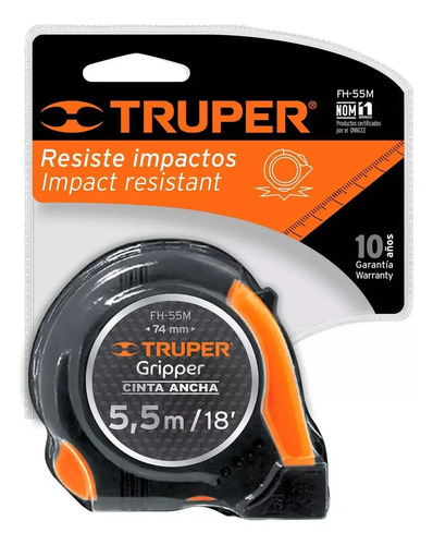 Cinta Métrica C/impacto 5.5m X 1 Truper Fh-55m