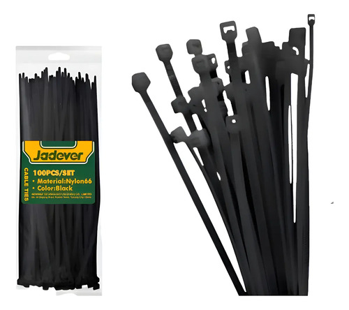 Precinto Negro 400mmx7,2mm Jdteb540072 Jadever Maria