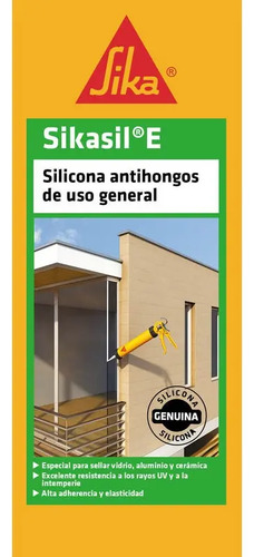 Sellador Sika Sikasil E Transparente 300ml - Maria - Imagen 2