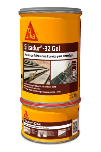 Adhesivo A Base Epoxi Sikadur 32 Gel Sika A+b X 1kg