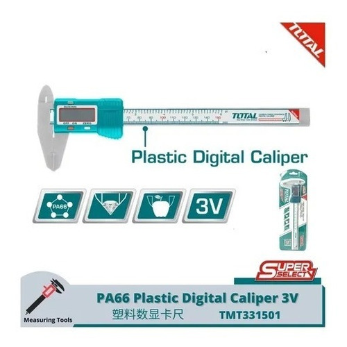 Calibre Digital 1mm- 150 Mm Total Plastic Alto Impacto - Imagen 5