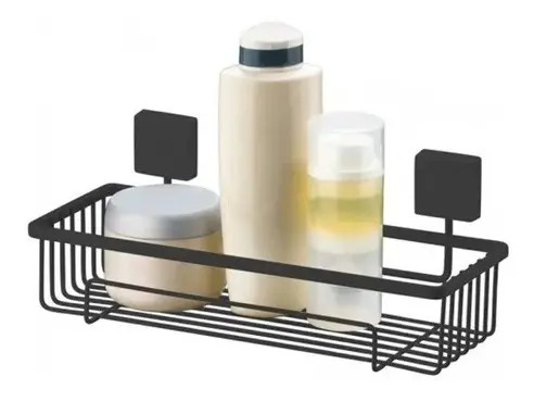 Soporte Multifuncion Para Baño Higiene Personal Negro Mate - Imagen 2
