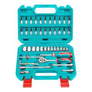 Set 46 Piezas De Dados Y Puntas 1/4 Total Tht141462 Maria