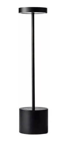 Lampara Portatil De Mesa Negra Recargable Dimerizable - Imagen 5