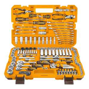 Set Kit 156 Herramientas Maletin Ingco Cromo Vanadio Racing Color Naranja Claro
