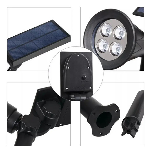 Foco Solar Jardin Exterior Luz Led Verde 2w K37 - Imagen 3