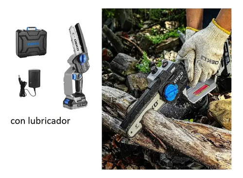 Mini Motosierra Podadora Deko 6'' 20v 1 Bat Y Carg C/lubrici - Imagen 3