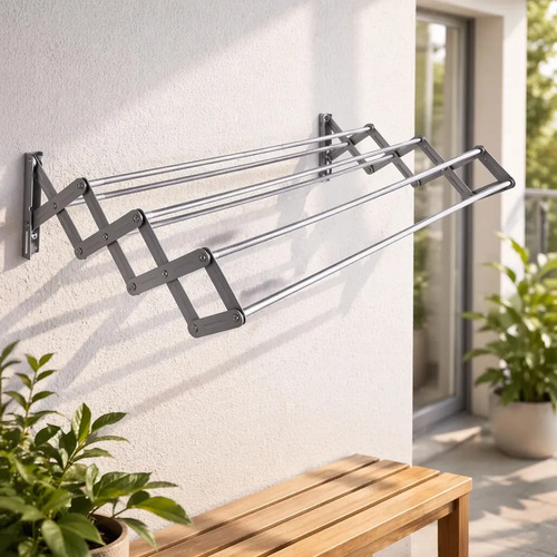 Tendedero Plegable Aluminio Mor Ropa 80 Cm - Imagen 4