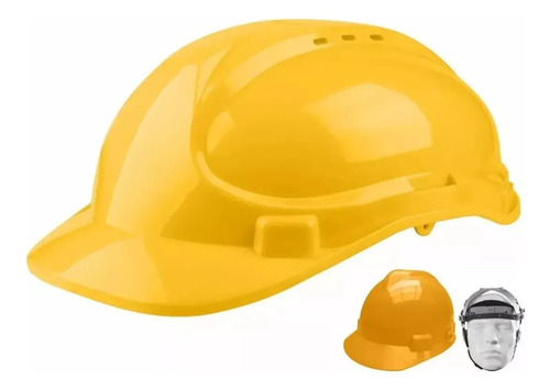 Casco De Seguridad Trabajo Total Con Arnés Color Amarillo - Imagen 4