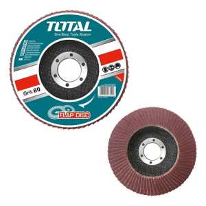 Pack X 10 Discos Flap Acero Madera P80 Total Tac631153