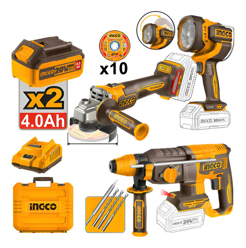 Piezas Del Kit De Herramientas Eléctricas Ingco Cosli250183