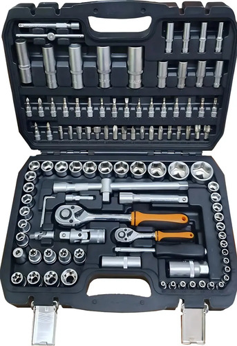 Set Herramientas Lusqtoff Tubo Crique Puntas Maletin 108 Pzs Color Negro - Imagen 2