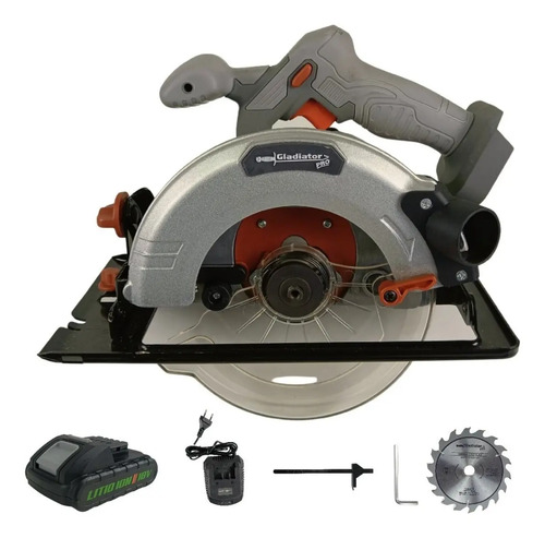 Sierra Circular Recargable 18v1bat. Gladiator Gris Oscuro 50-60 - Imagen 2
