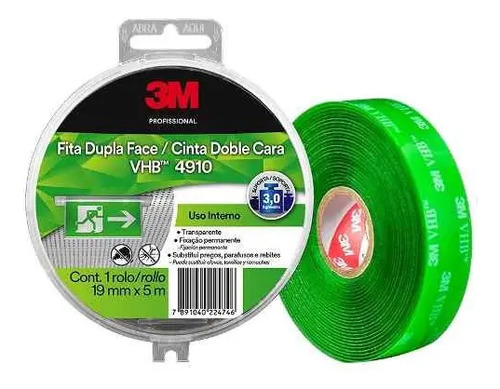 Cinta Doble Faz 3 M Vhb 19 Mm X 5 M 4910 - Imagen 6