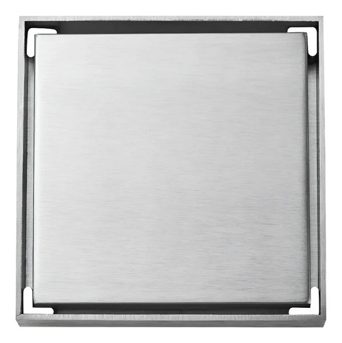 Rejilla Ciega O Para Revestir 10x10 Gris Satin Desagüe Baño
